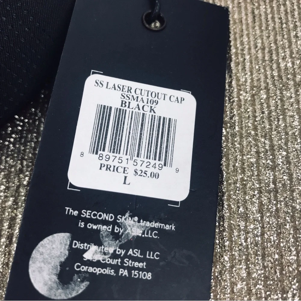 NWT: SECOND SKIN- Ball Cap/ Hat - Black- Adjustable - Picture 6 of 7